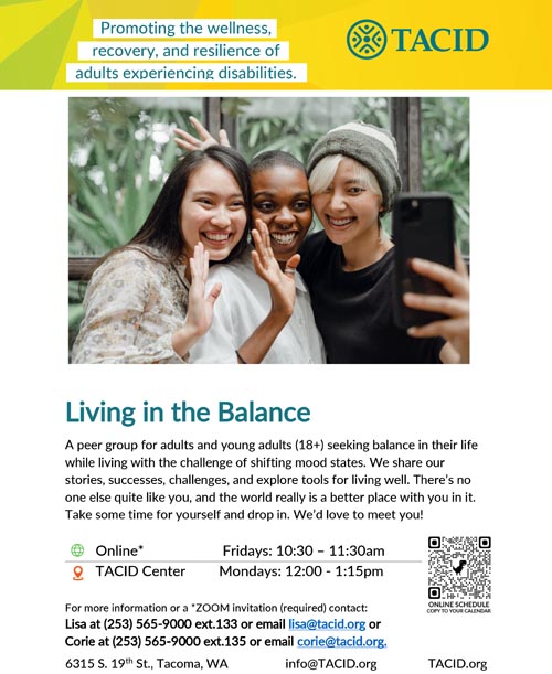 Living in the Balance flyer
